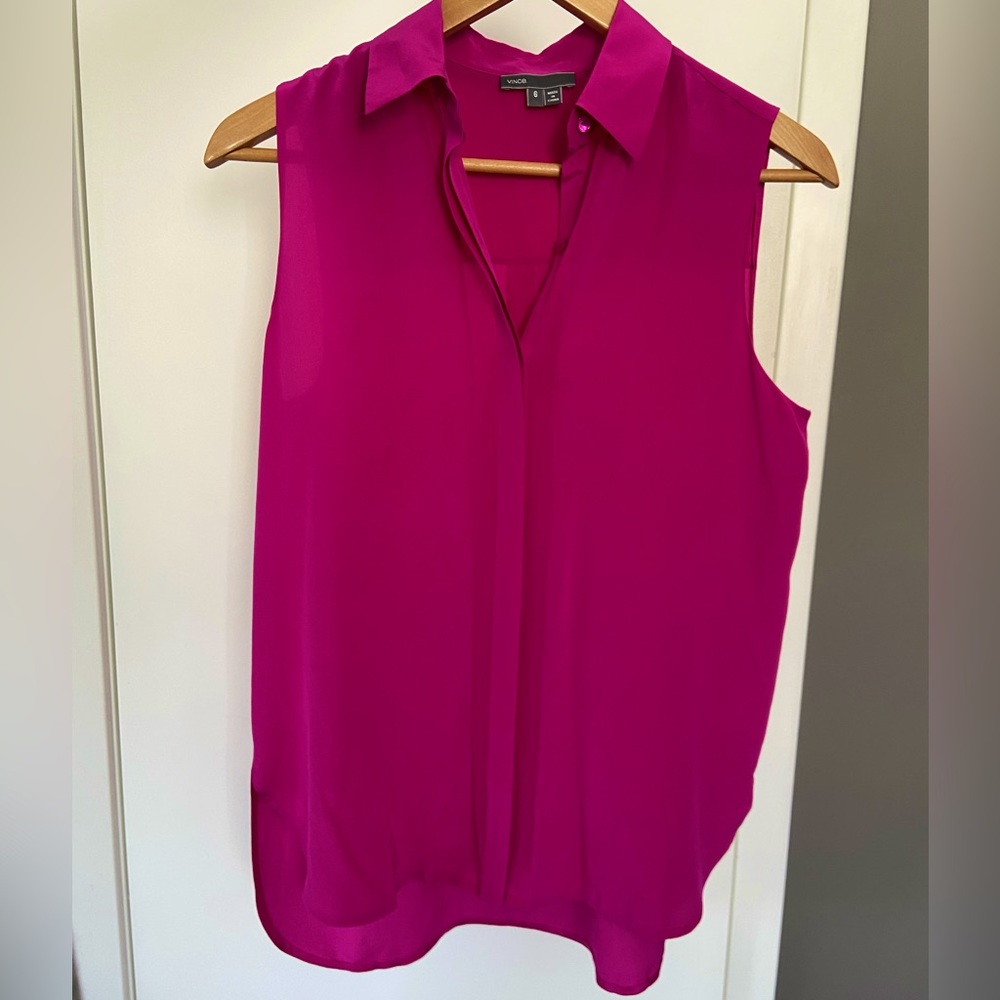 Fuchsia Sleeveless Blouse